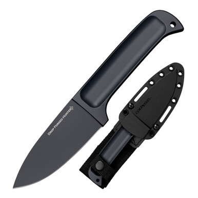 Shop COLD STEEL Drop Forged Hunter 4in Drop Point Blade Black Fixed Knife with Sheath (CS-36MG). Buy best Fixed Knives from gritrsports.com | Reviews and Shipping options available