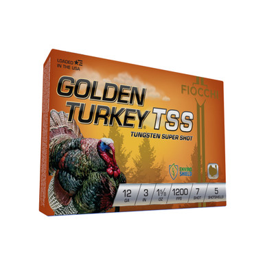 Shop FIOCCHI Golden Turkey TSS #7 12 Gauge 3" 1.625oz 1200fps 5rd Ammo (123TSS7). Buy best Shotgun Shells from gritrsports.com | Reviews and Shipping options available