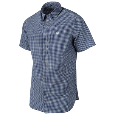 Shop BERETTA Men's Hovis Flex Fancy Check Blue Short Sleeve Shirt (LU302T233405D7). Buy best SS Shirts from gritrsports.com | Reviews and Shipping options available