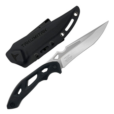 Shop TAKUMITAK Unhinged Silver D2 Drop Point Recurve Blade G10 Handle Fixed Knife with Kydex Sheath (TKF209SL). Buy best Fixed Knives from gritrsports.com | Reviews and Shipping options available