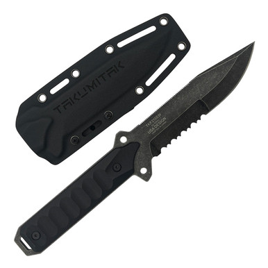 Shop TAKUMITAK Escort Stonewash D2 Drop Point Partially Serrated Blade G10 Handle Fixed Knife with Kydex Sheath (TKF213SW). Buy best Fixed Knives from gritrsports.com | Reviews and Shipping options available