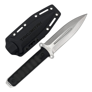 Shop TAKUMITAK Hitter Silver D2 Spear Point Blade G10 Handle Fixed Knife with Kydex Sheath (TKF214SL). Buy best Fixed Knives from gritrsports.com | Reviews and Shipping options available