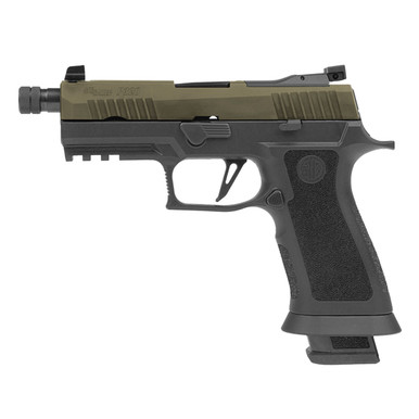 Shop SIG SAUER P320 XCarry 9mm 4.6in 3x 21rd Mags 2-Tone Moss Green Pistol (320XCA-9-MGXR3-TB-R2). Buy best Pistols from gritrsports.com | Reviews and Shipping options available