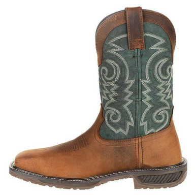 Shop DURANGO Men's WorkHorse 11in Bridle Brown/Evergreen Steel Toe Western Work Boots (DDB0192). Buy best Boots from gritrsports.com | Reviews and Shipping options available