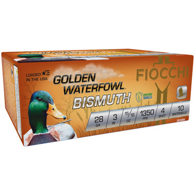 Shop FIOCCHI Golden Waterfowl Bismuth 28ga 3in #4 Shotgun Ammo (283GB4). Buy best Shotgun Ammo from gritrsports.com | Reviews and Shipping options available