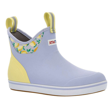 Shop XTRATUF Women's 6in Ankle Periwinkle Lemon Deck Boots (XWAB502). Buy best Boots from gritrsports.com | Reviews and Shipping options available