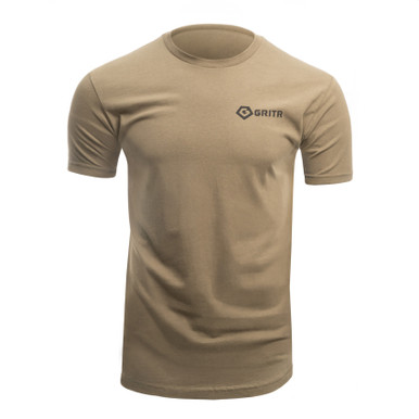 Shop GRITR Cotton Blend Crewneck Short Sleeve T-Shirt - Ranger Green, Topographic Logo. Buy best SS Shirts from gritrsports.com | Reviews and Shipping options available