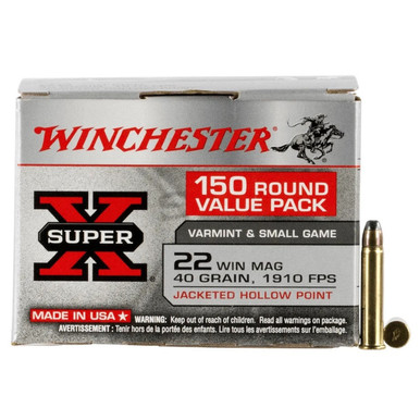 Shop WINCHESTER AMMO Super-X .22 Mag 40Gr JHP 150rd/Box Rimfire Ammo (X22MH150). Buy best Rimfire Ammo from gritrsports.com | Reviews and Shipping options available