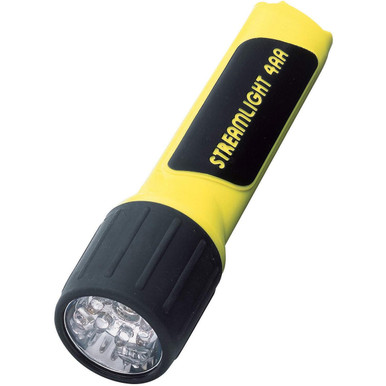 STREAMLIGHT 4AA LED 67 Lumens Yellow Flashlight Clam Package with White LEDs And Alkaline Batteries (68202)