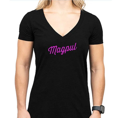 Shop MAGPUL Women's Rover Script Black Cotton/Polyester Short Sleeve T-Shirt (MAG1336-001). Buy best SS Shirts from gritrsports.com | Reviews and Shipping options available