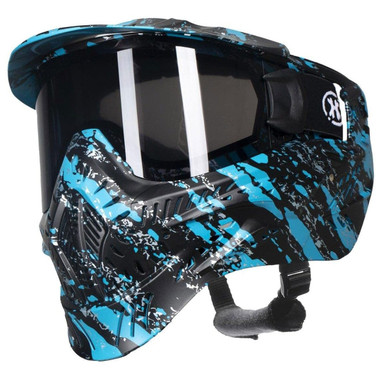 Shop HK ARMY HSTL ?Fracture Black/Turquoise Paintball Mask with Smoke Thermal Lens (77100009). Buy best Paintball Masks from gritrsports.com | Reviews and Shipping options available
