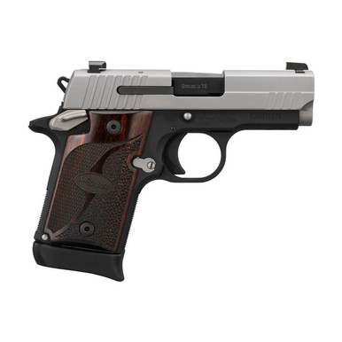 Shop SIG SAUER P938 9mm 3in 7rd Two-Tone Micro-Compact Single Action Pistol (938-9-TXR3-AMBI). Buy best Pistols from gritrsports.com | Reviews and Shipping options available