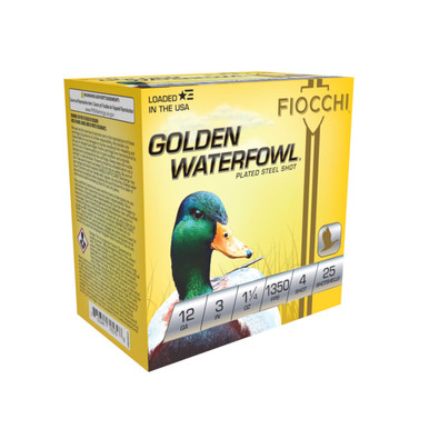 Shop FIOCCHI Golden Waterfowl 12Ga 3in #4 25rd Box Shotshells (123SGW4). Buy best Shotgun Shells from gritrsports.com | Reviews and Shipping options available