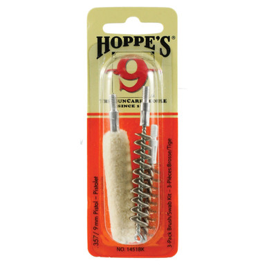 Shop HOPPE'S 3-Pack .357 Caliber 9mm Phosphor Bronze Brush and Swab Kit (1451BK). Buy best Cleaning Kits from gritrsports.com | Reviews and Shipping options available