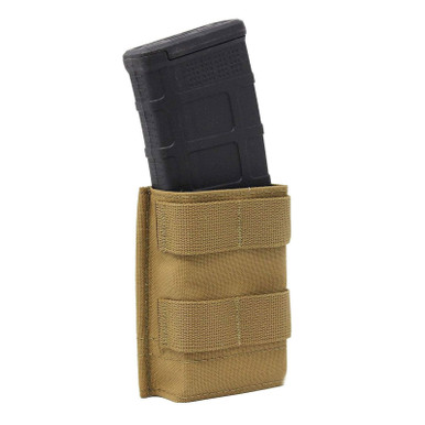 Shop ESSTAC Single 5.56 Coyote Brown Midlength KYWI Pouch with Webbing, 2x Fight Light Malice Attachment (556.S.M-2xFLM-COY). Buy best Mag Pouches from gritrsports.com | Reviews and Shipping options available