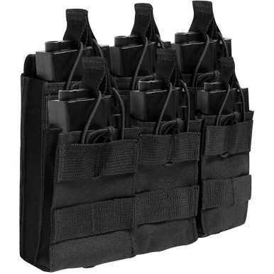 Shop ROTHCO MOLLE Open Top Black Six Rifle Mag Pouch (41006). Buy best Mag Pouches from gritrsports.com | Reviews and Shipping options available