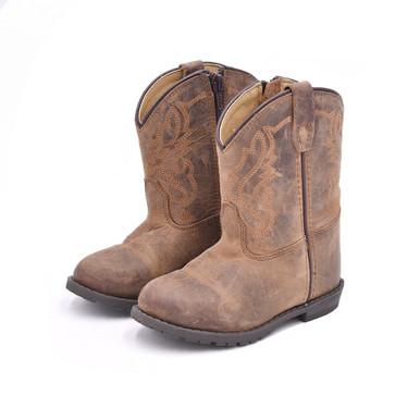 Buy OPEN BOX SMOKY MOUNTAIN BOOTS Kids Hopalong Western Boots, Color: Brown Distress, Size: 10 (3234T-10R) online. Find best prices for Smoky Mountain Boots open box condition items at GritrSports.com. Shop for Smoky Mountain Boots open box items on sale.