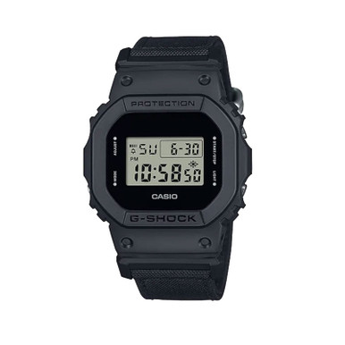 Shop CASIO G-Shock Classic Black Watch with Cordura Cloth Band (DW-5600BCE-1CR). Buy best Watches from gritrsports.com | Reviews and Shipping options available