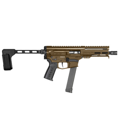 Shop CMMG Dissent MkGs 9mm 6.5in 33rd Semi-Automatic Midnight Bronze Pistol with Brace (99A660F-MB). Buy best Pistols from gritrsports.com | Reviews and Shipping options available