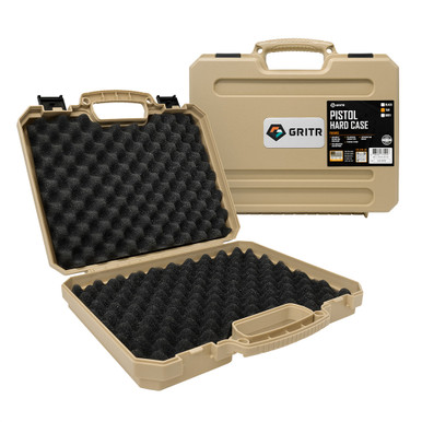 Shop GRITR TSA Approved Hard Pistol Case w/ Foam Padding, Tan. Buy best Cases from gritrsports.com | Reviews and Shipping options available