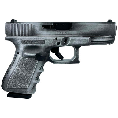 Shop GLOCK 19 Gen 3 Custom 9mm Luger 4.02in 15rd Crushed Silver Distressed Semi-Auto Pistol (PI1950203 MODCSD). Buy best Pistols from gritrsports.com | Reviews and Shipping options available