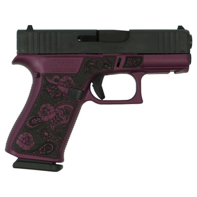 Shop GLOCK G43X 9mm Luger 3.41in 10rd Full Engraved Paisley Black Cherry Semi-Automatic Pistol (UX4350201FRMODBCP). Buy best Pistols from gritrsports.com | Reviews and Shipping options available