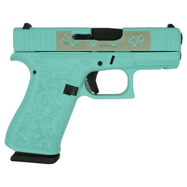 Shop GLOCK G43X 9mm Luger 3.41in 10rd Glock & Roses Tiffany Semi-Automatic Pistol (UX4350201FRMODGRP). Buy best Pistols from gritrsports.com | Reviews and Shipping options available