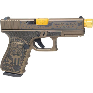 Shop GLOCK 19 Gen 3 Custom 9mm Luger 2x15rd 4.6in Trump Edition Semi-Auto Pistol (UI1950203 MODT). Buy best Pistols from gritrsports.com | Reviews and Shipping options available