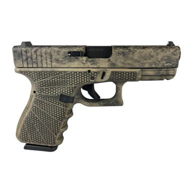 Shop GLOCK 19 Gen3 9mm 4.02in 2x15rd Custom Marble Stipple Frame Pistol (PI1950203 MODMBSF). Buy best Pistols from gritrsports.com | Reviews and Shipping options available