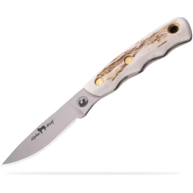 Shop KNIVES OF ALASKA Alpha Wolf 3in S30V Stag Fixed Knife (00346FG). Buy best Fixed Knives from gritrsports.com | Reviews and Shipping options available