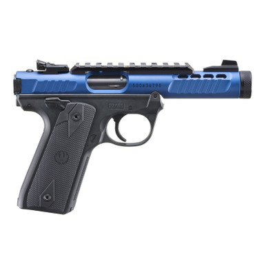 Shop RUGER Mark IV 22/45 Lite 22LR 4.4in 2x 10rd Mags Black/Blue Anodized Rimfire Pistol (43961). Buy best Pistols from gritrsports.com | Reviews and Shipping options available