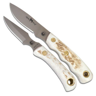 Shop KNIVES OF ALASKA Alpha Wolf/Cub Bear D2 Combo Stag (00359FG). Buy best Fixed Knives from gritrsports.com | Reviews and Shipping options available