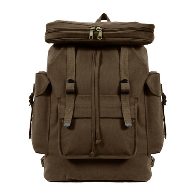 Shop ROTHCO Canvas European Style Earth Brown Rucksack (2384). Buy best Backpacks from gritrsports.com | Reviews and Shipping options available