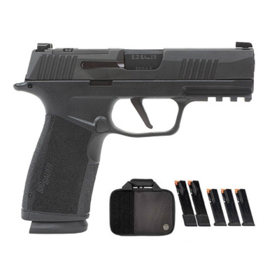 Shop SIG SAUER P365-XMACRO TACPRO 9mm 3.7in 3x 17rd / 2x 21rd Mags Black Pistol with Savior Bag (365XCA-9-BXR3-MS-TACPRO). Buy best Pistols from gritrsports.com | Reviews and Shipping options available