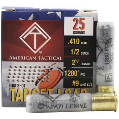 Shop AMERICAN TACTICAL IMPORTS Target Load .410ga #9 1/2oz 2.5in 25rd Shotgun Ammo (ATIAC4109). Buy best Shotgun Ammo from gritrsports.com | Reviews and Shipping options available