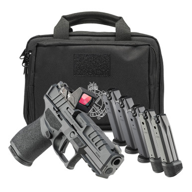 Shop SPRINGFIELD ARMORY Echelon 4.0C 9mm 4in 3x 15rd/2x 18rd Semi-Auto Pistol with CT RAD Green Dot Optic and Range Bag (EC9409B-U-CT). Buy best Pistols from gritrsports.com | Reviews and Shipping options available