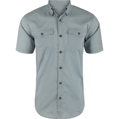 Shop DRAKE Mens Frat Gingham Check Button-Down Quarry Tonal SS Shirt (DS2265-QRT). Buy best SS Shirts from gritrsports.com | Reviews and Shipping options available