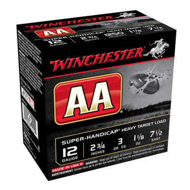 Shop WINCHESTER AA 12Ga 1 1/8oz 2.75in #7.5 Lead Shot 25rd Box Shotshells (AAHA127). Buy best Shotgun Shells from gritrsports.com | Reviews and Shipping options available