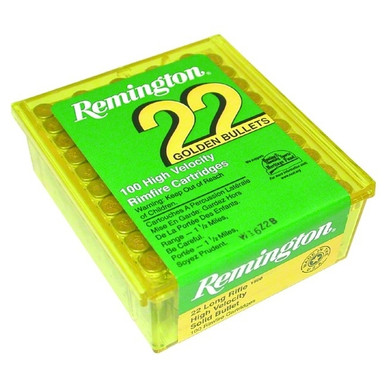 Shop REMINGTON Golden Bullet 22 LR 40 Grain PLRN Ammo, 100 Round Box (1500). Buy best Rimfire Ammo from gritrsports.com | Reviews and Shipping options available