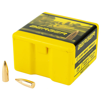 Berger Bullets FB Target 224 Diameter 22 Caliber 55 Grain Flat Base Hollow Point 100 Count 22410