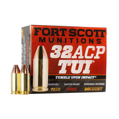 Shop FORT SCOTT MUNITIONS .32 ACP TUI 71 Gr 20rd Pistol Ammunition (32ACP-071-SCV). Buy best Handgun Ammo from gritrsports.com | Reviews and Shipping options available