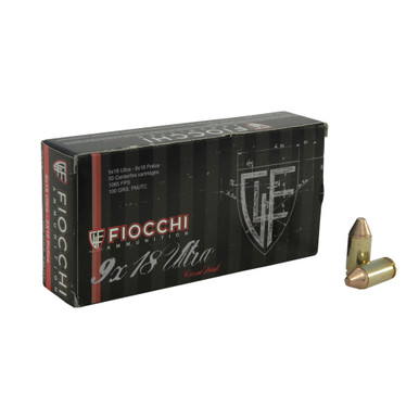 Shop FIOCCHI 9X18 Ultra Pol 100 Grain FMJ Ammo, 50 Round Box (9X18). Buy best Handgun Ammo from gritrsports.com | Reviews and Shipping options available