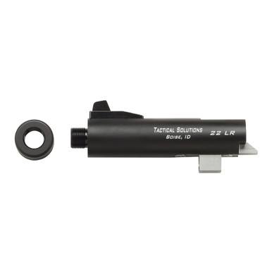 Shop Tactical Solutions Trail-Lite Barrel, 22LR, 4" Threaded Barrel, Matte Black Finish, 1/2x28 Threads, Fits Browning Buck Mark, No Gunsmithing Required for Installation TL4TEMBNF. Buy best Barrels from gritrsports.com | Reviews and Shipping options available