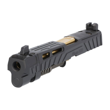 Shop SIG SAUER P320 Spectre Comp Full-Size 9mm Optic Ready Integrated Compensator 4.7in Complete Black Slide And Gold Threaded Barrel Assembly (8901002). Buy best Slides from gritrsports.com | Reviews and Shipping options available