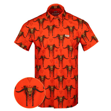 Shop RETRO RIFLE Men's Steer Skull SS Shirt (RET-STEERSKULL). Buy best SS Shirts from gritrsports.com | Reviews and Shipping options available