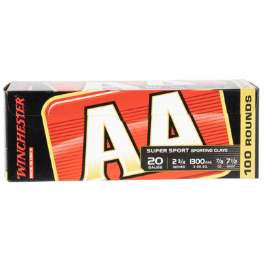 Shop WINCHESTER AMMO AA Sporting Clays 20Ga 2.75in 100rd #7.5 AA Super Sport Shotshell Ammo (AASC207VP). Buy best Shotgun Ammo from gritrsports.com | Reviews and Shipping options available