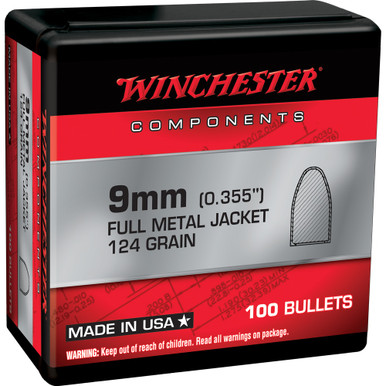 Shop WINCHESTER AMMO Components 9mm FMJ Flat Base 124 Grain 100 Handgun Bullets (WB9MC124X). Buy best Handgun Bullets from gritrsports.com | Reviews and Shipping options available