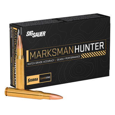 Shop SIG SAUER Marksman Hunter 30-06 Sprg 165Gr Sierra GameKing Jacketed Hollow Point 20Rd/Box Rifle Ammo (E3006GK165-20). Buy best Rifle Ammo from gritrsports.com | Reviews and Shipping options available