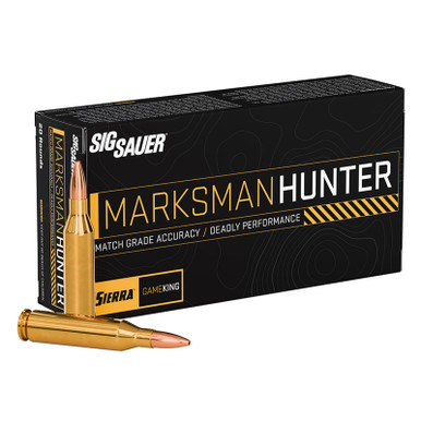 Shop SIG SAUER Marksman Hunter 243 Win 85Gr Sierra GameKing Jacketed Hollow Point 20Rd/Box Rifle Ammo (E243GK85-20). Buy best Rifle Ammo from gritrsports.com | Reviews and Shipping options available