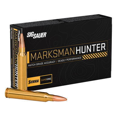 Shop SIG SAUER Marksman Hunter 300 Win Mag 165Gr Sierra GameKing Jacketed Hollow Point 20Rd/Box Rifle Ammo (E3WMGK165-20). Buy best Rifle Ammo from gritrsports.com | Reviews and Shipping options available